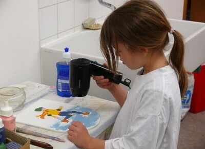 Kinder malen für die Kinderkulturwochen